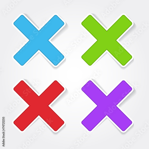 Multiply Sign Colorful Vector Icon Design