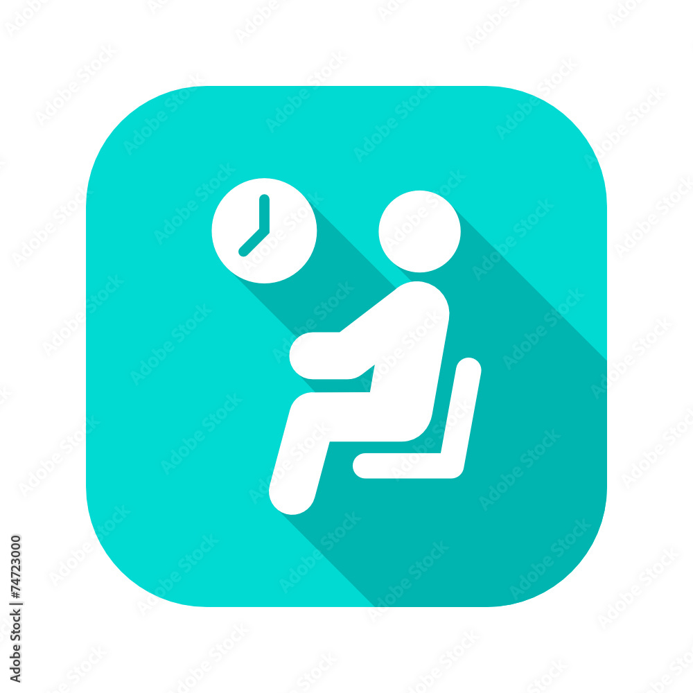 Flat Long Shadow Icon Flat Long Shadow Icon