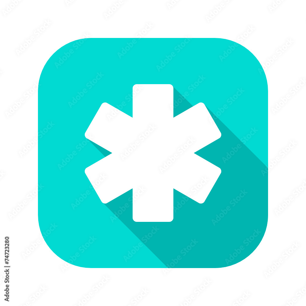 Flat Long Shadow Icon Flat Long Shadow Icon