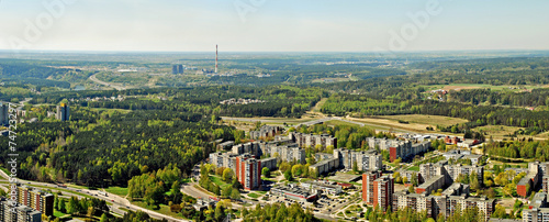 Vilnius city capital of Lithuania aerial view © bokstaz