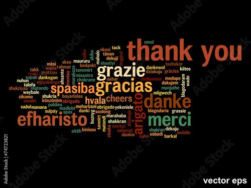 Conceptual thank you word cloud