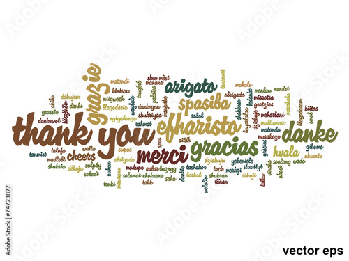 Conceptual thank you word cloud