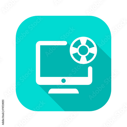 Flat Long Shadow Icon