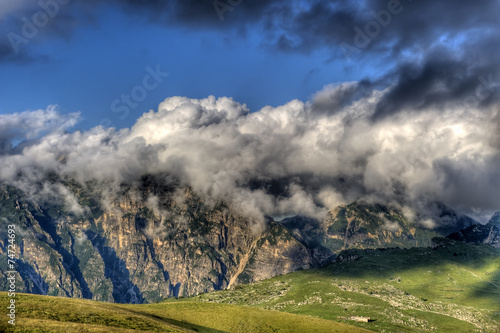 HDR view of Lessinia in Northern Italy.