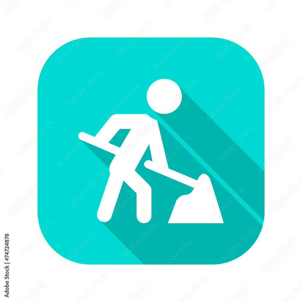 Flat Long Shadow Icon Flat Long Shadow Icon