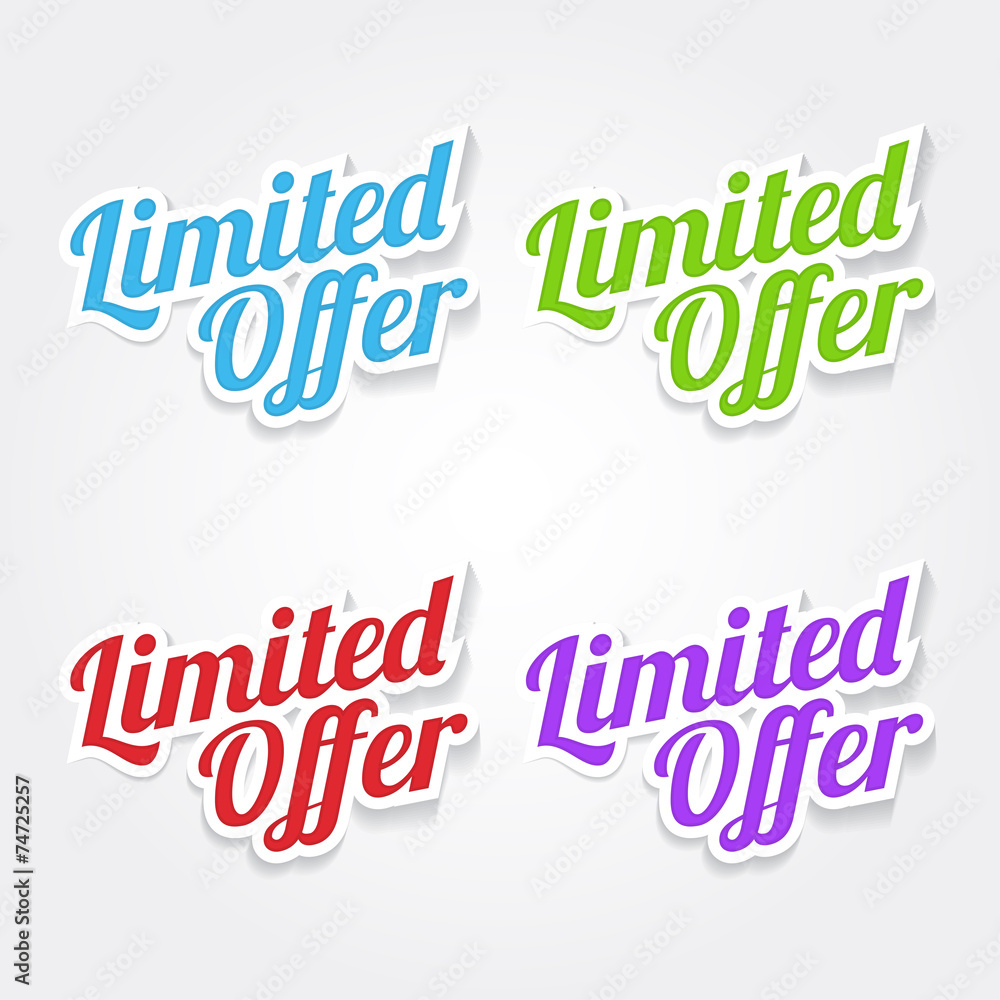 Limited Time Offer Colorful Vector Icon Design