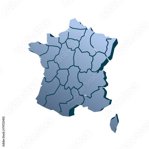 france regions 3D