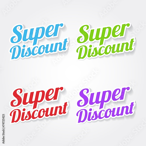 Super Discount Colorful Vector Icon Design