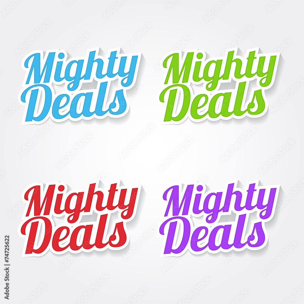 Mighty Deals Colorful Vector Icon Design