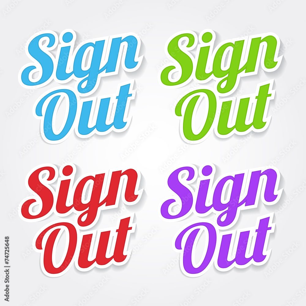 Sign Out Colorful Vector Icon Design