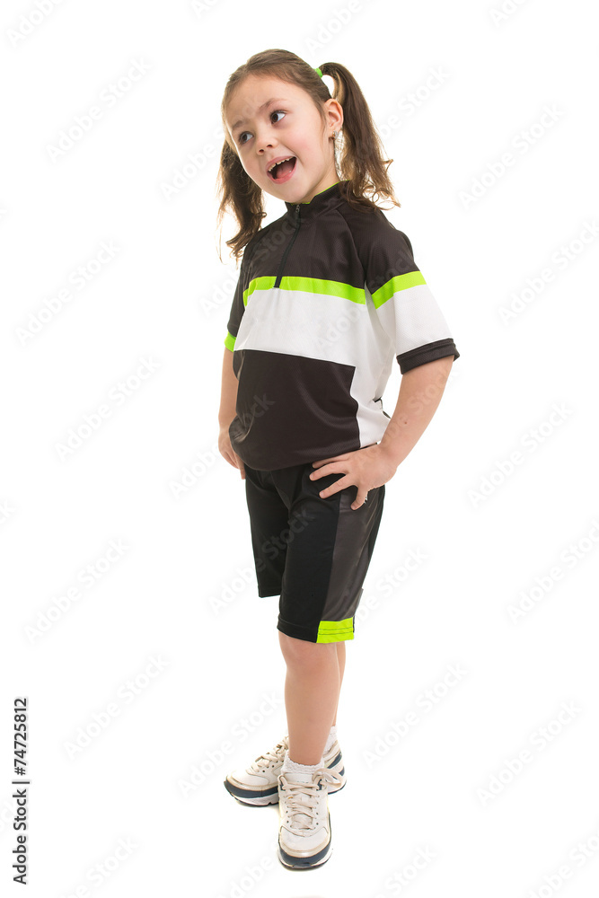 Five year old girl isolated on white Five year old girl isolated on white