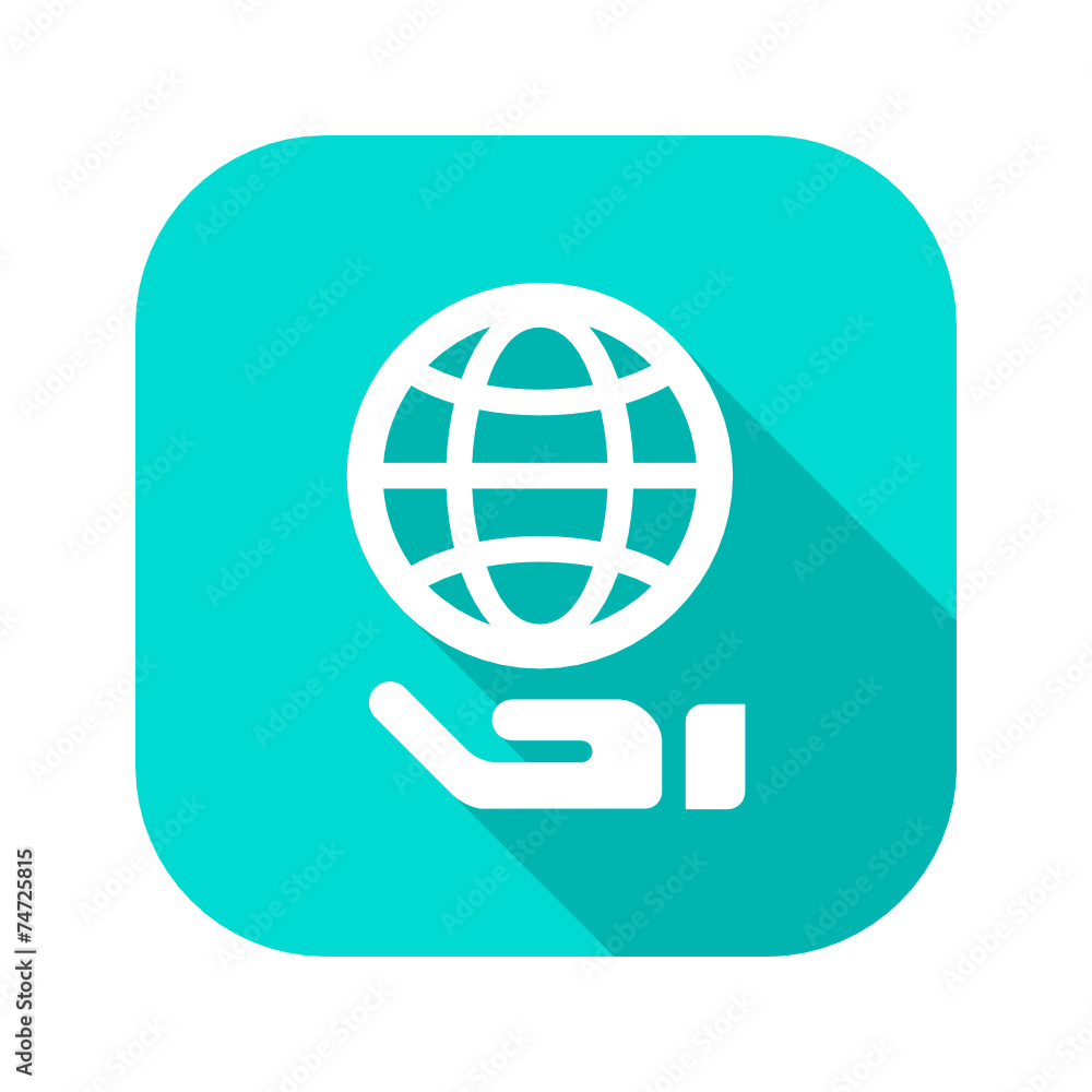 Flat Long Shadow Icon Flat Long Shadow Icon