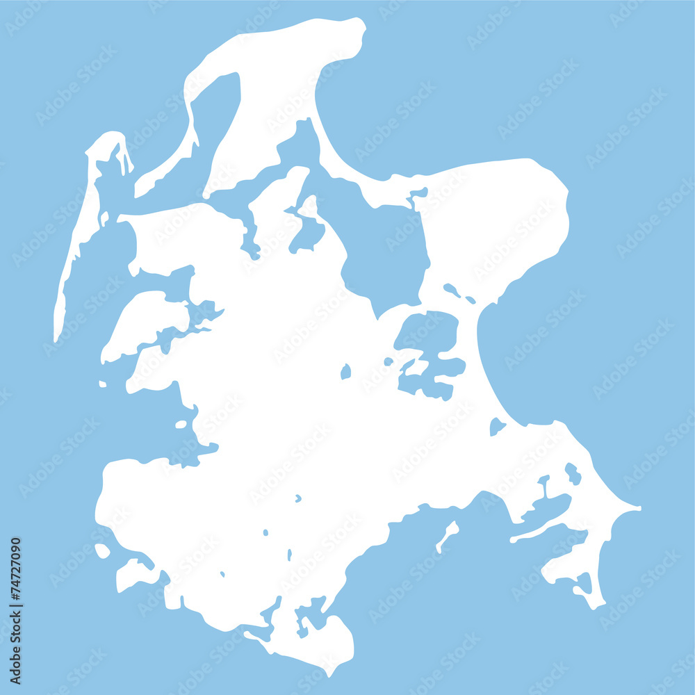 Insel Rügen in weiß und blau