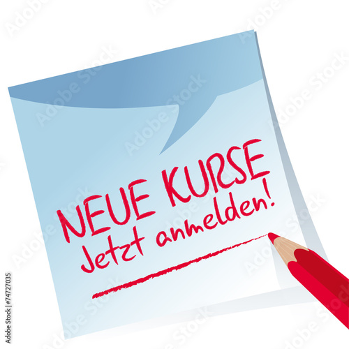Neue Kurse - Haftzettel