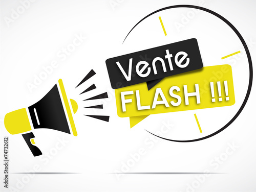 mégaphone : vente flash (jaune & noir)