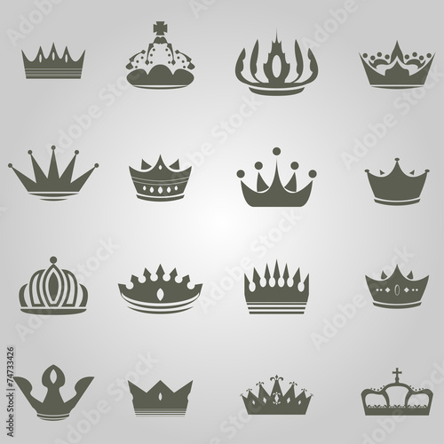Crown Icon Set