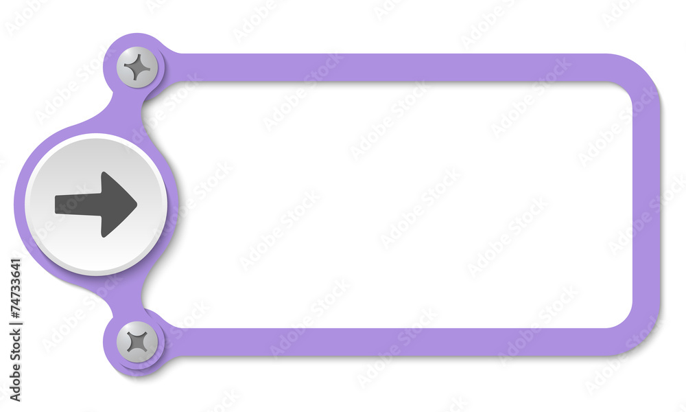 vector frame with screws and arrow
