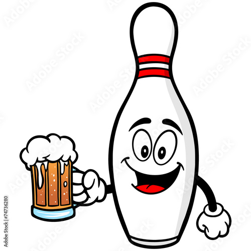 Bowling Pin with Beer
