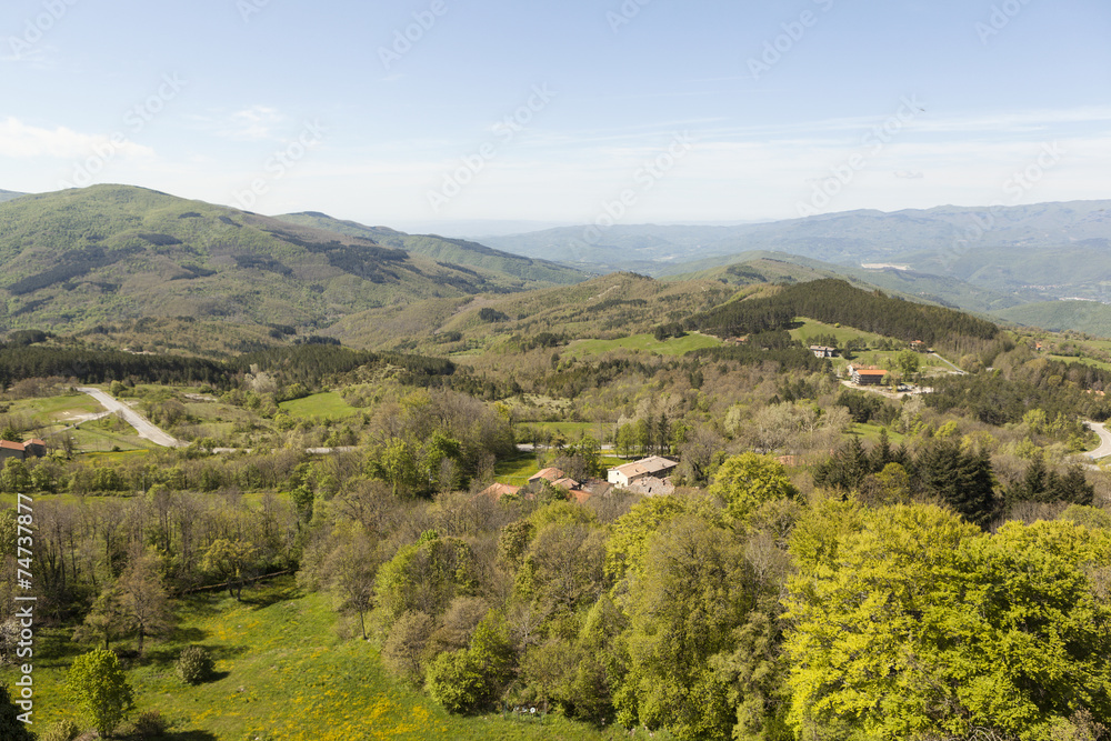 Пейзажи Тосканы. Вид с горы Верна.