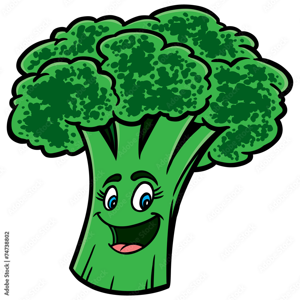 Obraz premium Broccoli Cartoon