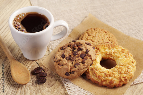 Wallpaper Mural Coffee and sweet cookies Torontodigital.ca