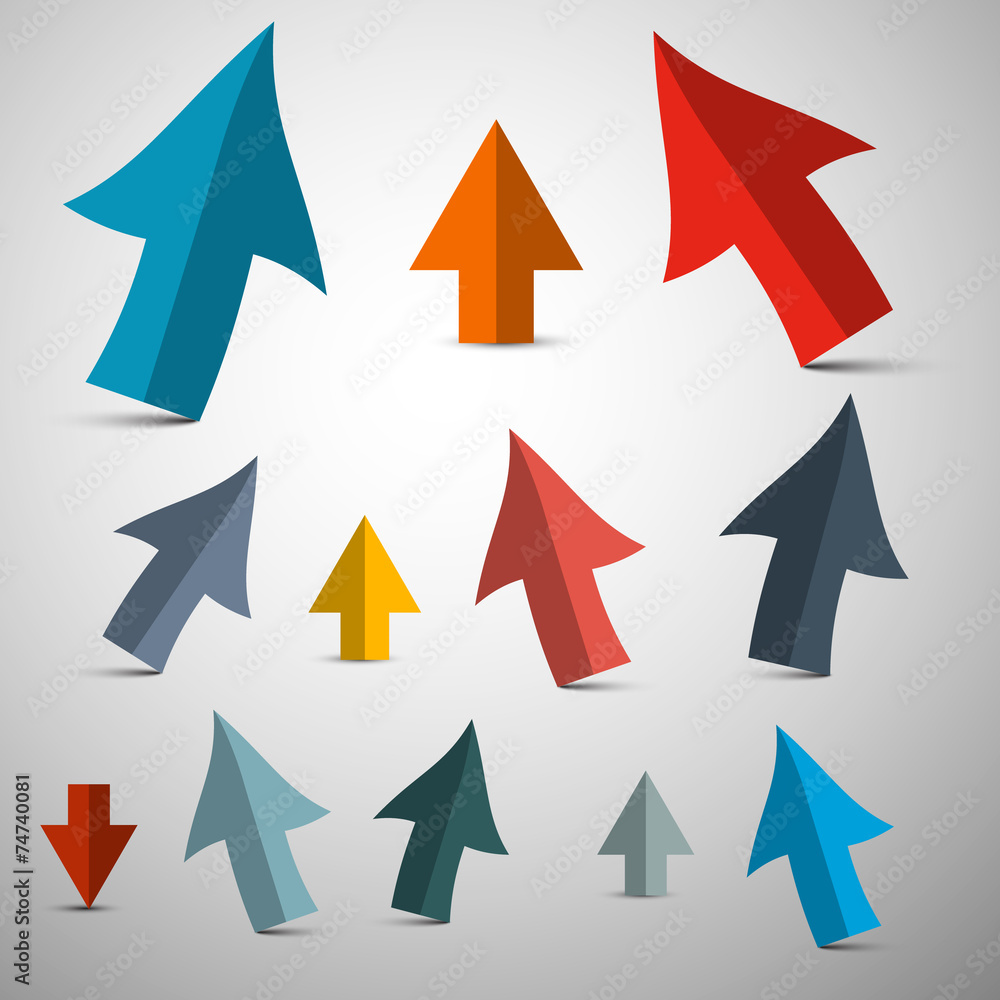 Paper Vector Arrows Set Paper Vector Arrows Set