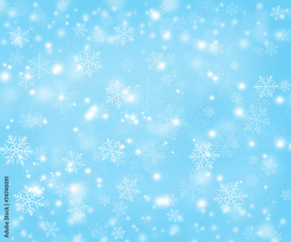 Winter Background with Snowflakes