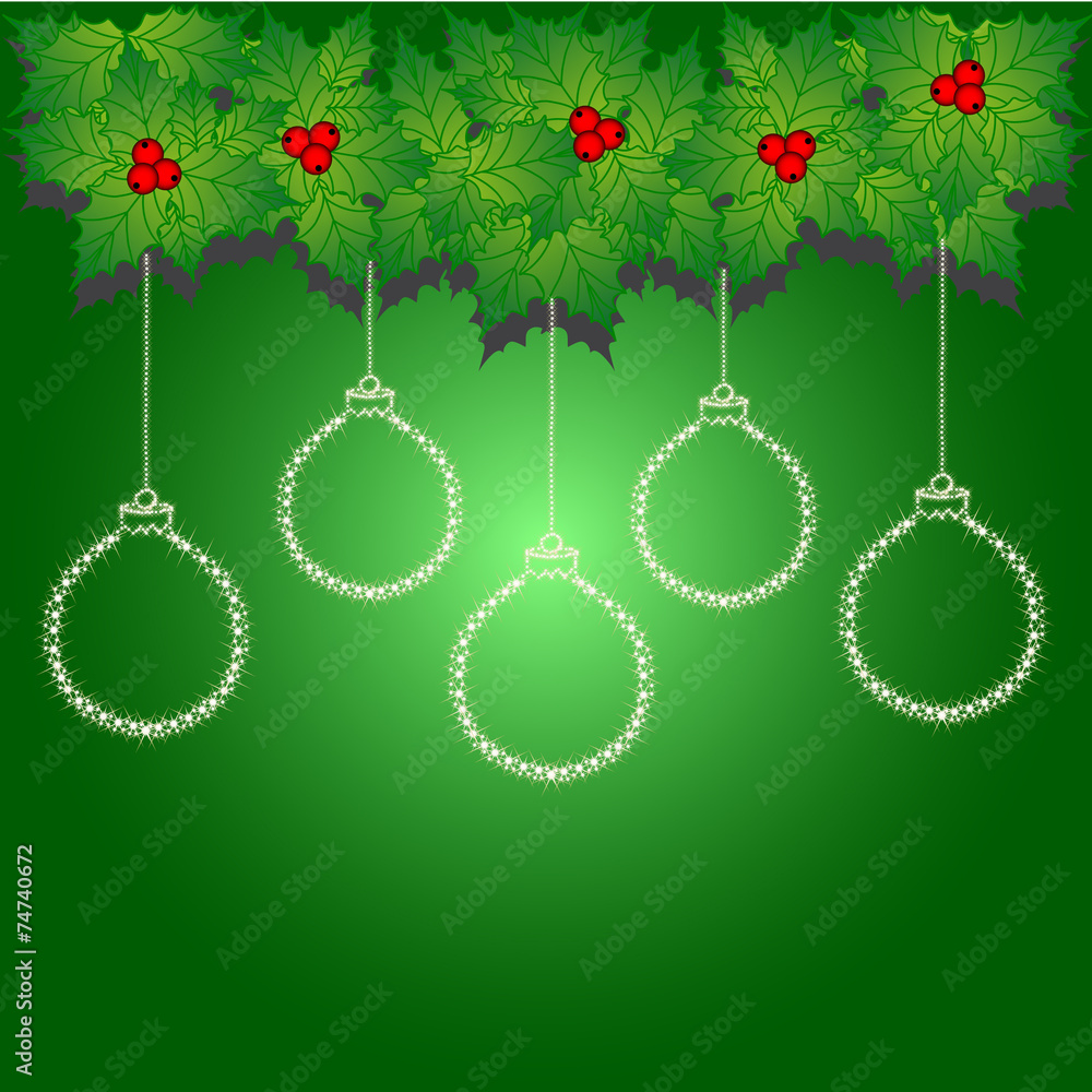 Greting card. Christmas wreath. Vector Greting card. Christmas wreath. Vector