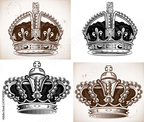 Crowns set. Vector file