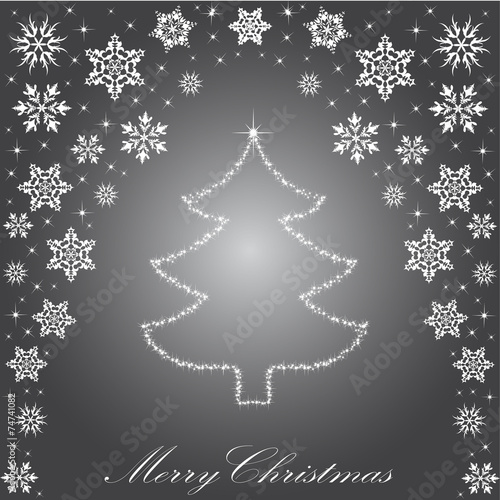 Christmas tree from stars. vector background