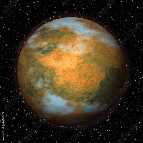 Abstract Mars planet generated texture background