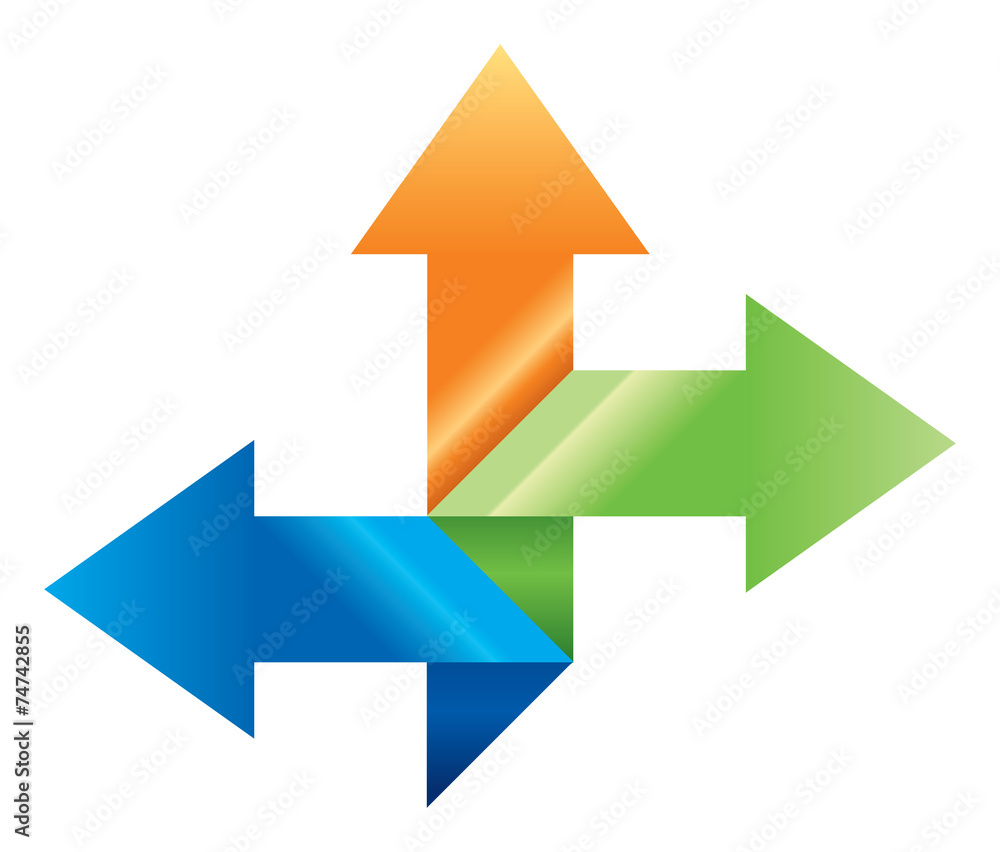 Arrows indicate. Road sign. Arrows indicate. Road sign.