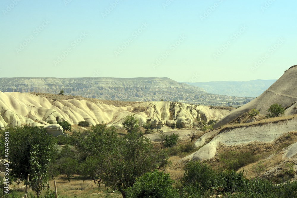 Amazing geological features in Cappadocia, Turkey