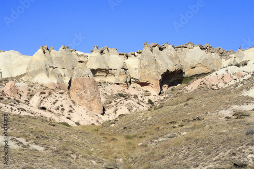 Amazing geological features in Cappadocia  Turkey