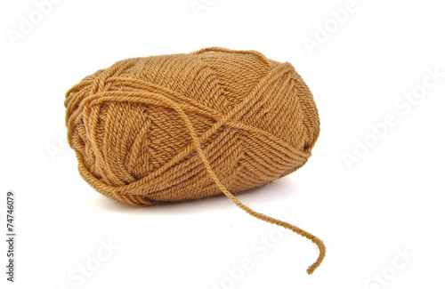 Skein of brown wool