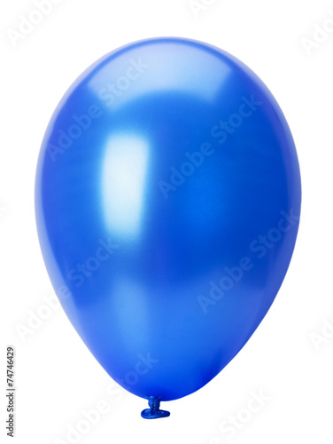 blue balloon isolated on the white background
