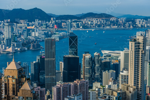 Hong Kong Bay Central skyline cityscape © snaptitude