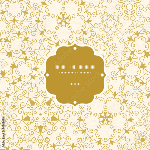 Vector abstract swirls old paper texture frame seamless pattern