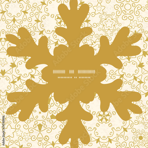 Vector abstract swirls old paper texture Christmas snowflake