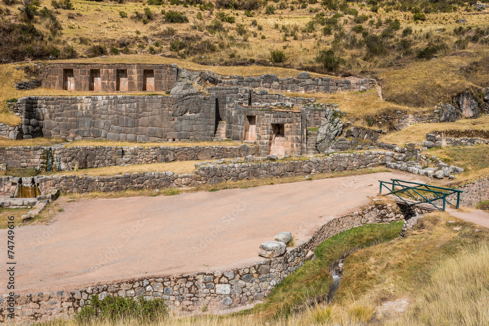 Tambomachay ruins peruvian Andes  Cuzco Peru