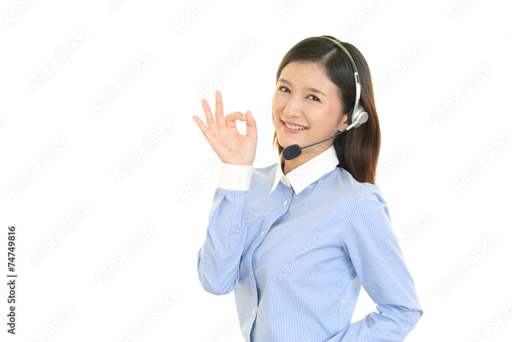 笑顔のオペレーター 笑顔のオペレーター