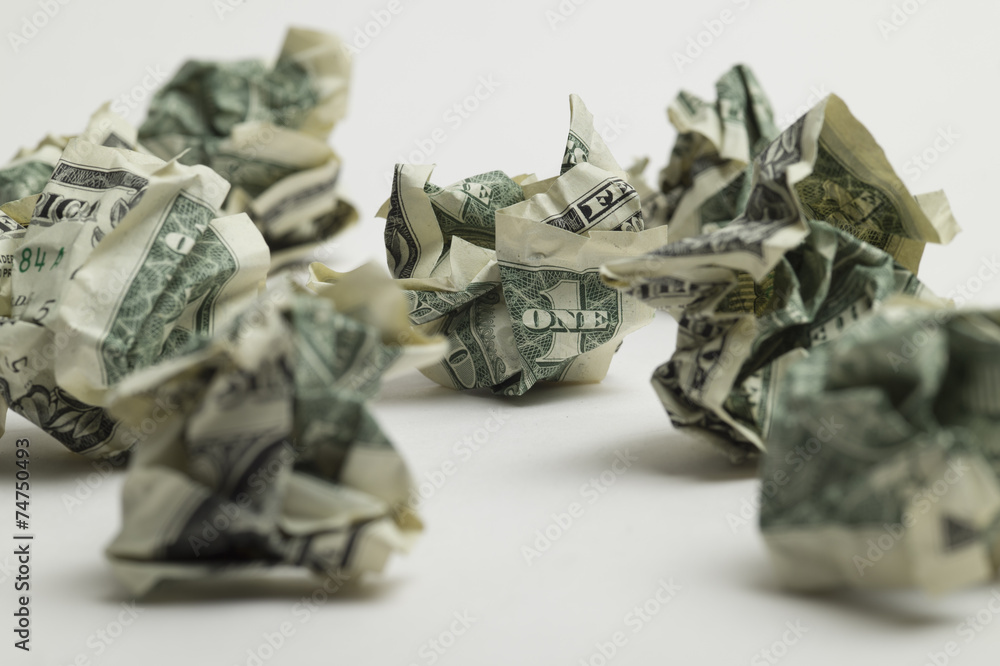 Crushed dollar-bill Crushed dollar-bill