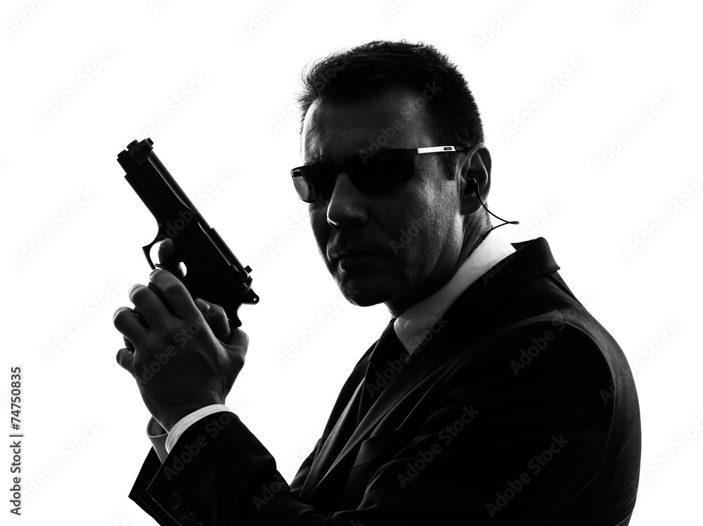 secret service security bodyguard agent man silhouette secret service security bodyguard agent man silhouette