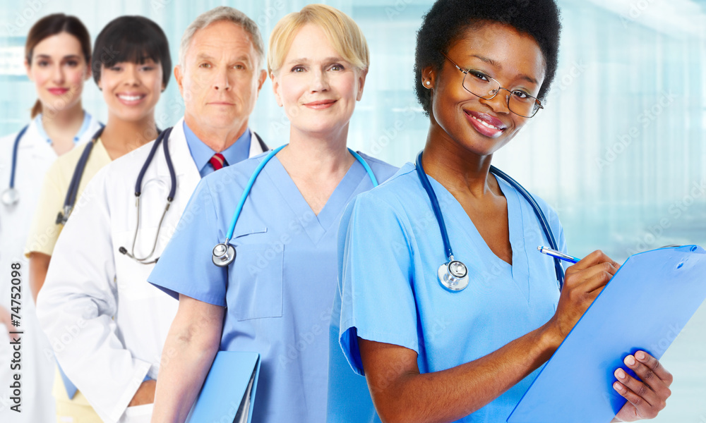 African American doctor woman. African American doctor woman.