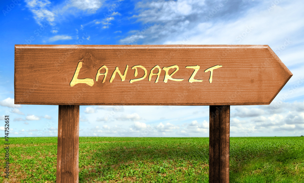 Strassenschild 30 - Landarzt