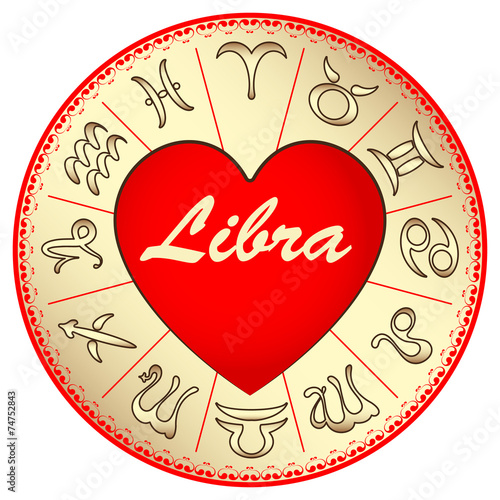 the sign Libra, for lovers on Valentine's day