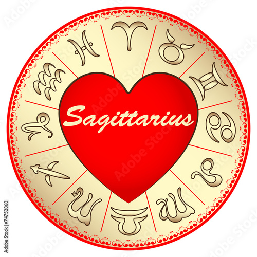 zodiac sign Sagittarius, for lovers on Valentine's day