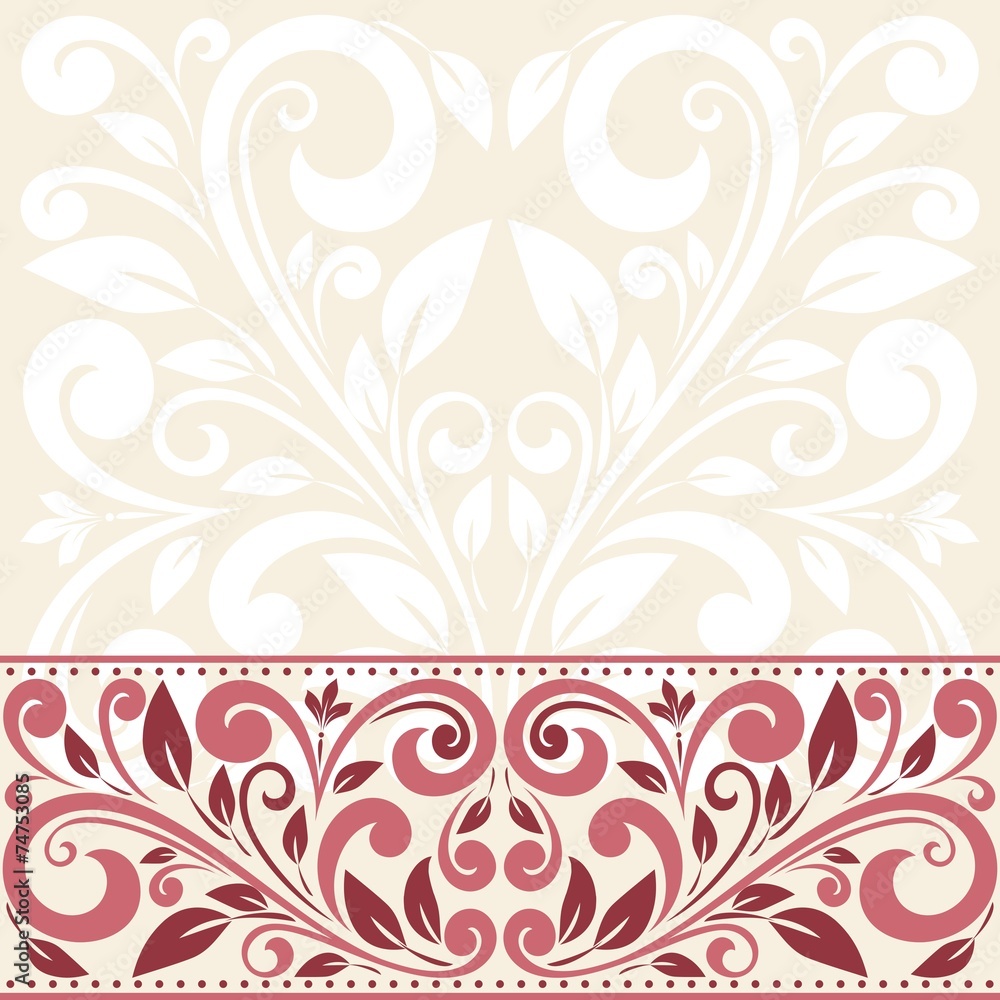 Floral greeting card. Floral greeting card.