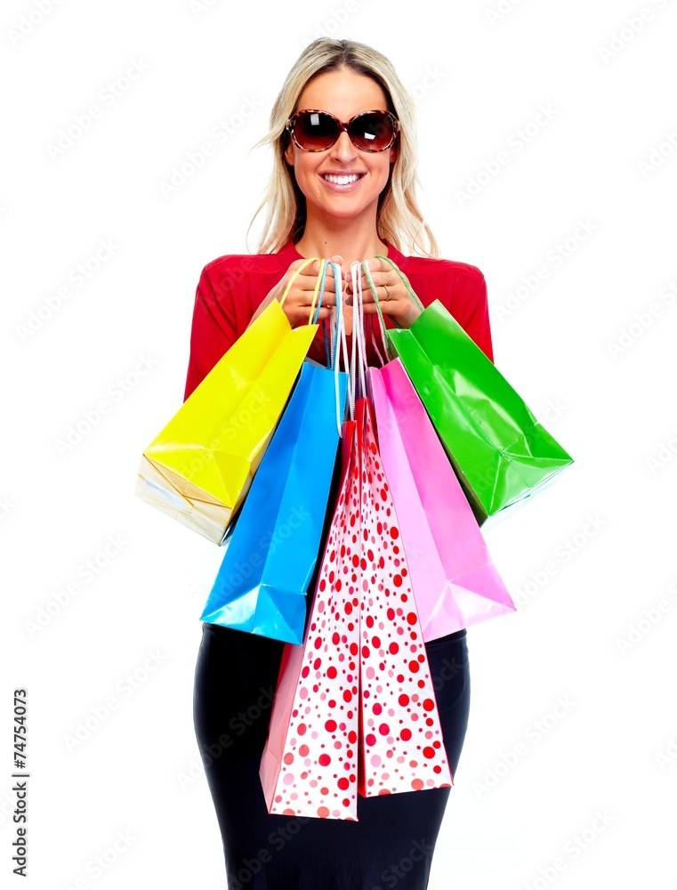 Beautiful woman with shopping bags. Beautiful woman with shopping bags.