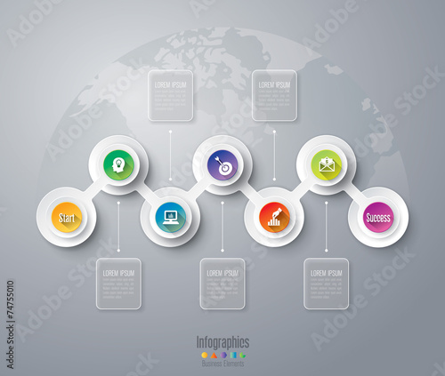 Infographics vector design template.